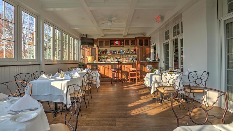 Dining room with view of bar